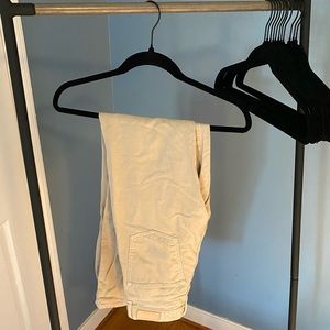 beige wide leg jeans